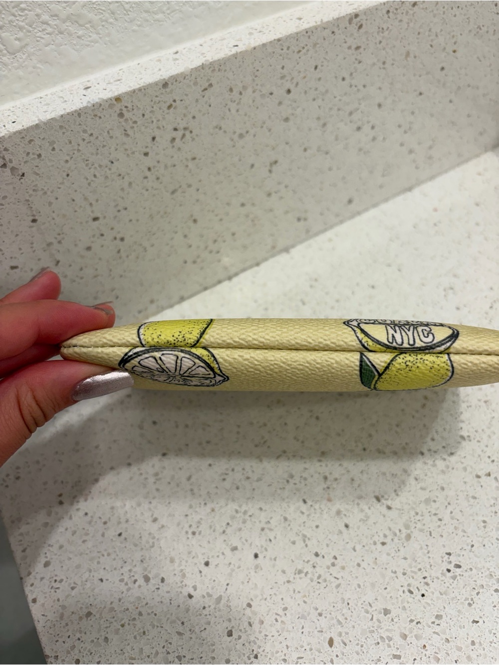 Coach Corner Zip Wristlet Lemon Print CBB80 NWT Silver Hardware - Picture 13 of 13